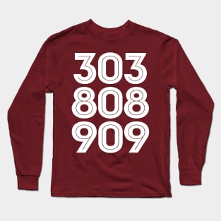 303, 808, 909 Synth Drum Machine - DJ Design Long Sleeve T-Shirt